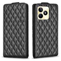 Funda de Cuero Cartera con Soporte Carcasa B19F para Realme C51 Negro