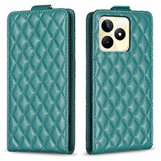 Funda de Cuero Cartera con Soporte Carcasa B19F para Realme C67 Verde