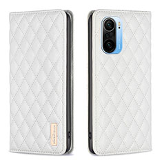 Funda de Cuero Cartera con Soporte Carcasa B19F para Xiaomi Mi 11i 5G Blanco