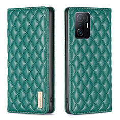 Funda de Cuero Cartera con Soporte Carcasa B19F para Xiaomi Mi 11T 5G Verde