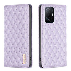 Funda de Cuero Cartera con Soporte Carcasa B19F para Xiaomi Mi 11T Pro 5G Morado