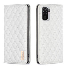 Funda de Cuero Cartera con Soporte Carcasa B19F para Xiaomi Poco M5S Blanco