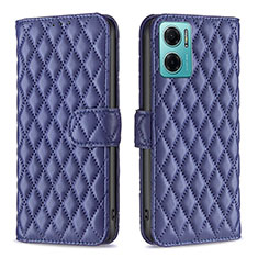 Funda de Cuero Cartera con Soporte Carcasa B19F para Xiaomi Redmi 10 5G Azul