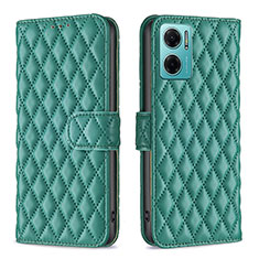 Funda de Cuero Cartera con Soporte Carcasa B19F para Xiaomi Redmi 10 Prime Plus 5G Verde