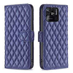 Funda de Cuero Cartera con Soporte Carcasa B19F para Xiaomi Redmi 10C 4G Azul