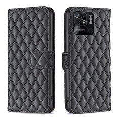 Funda de Cuero Cartera con Soporte Carcasa B19F para Xiaomi Redmi 10C 4G Negro