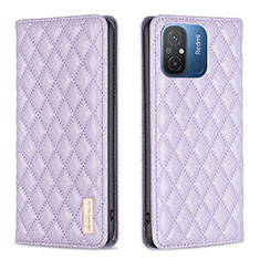 Funda de Cuero Cartera con Soporte Carcasa B19F para Xiaomi Redmi 11A 4G Morado