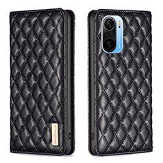 Funda de Cuero Cartera con Soporte Carcasa B19F para Xiaomi Redmi K40 5G Negro