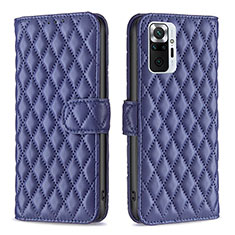 Funda de Cuero Cartera con Soporte Carcasa B19F para Xiaomi Redmi Note 10 Pro 4G Azul