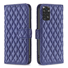 Funda de Cuero Cartera con Soporte Carcasa B19F para Xiaomi Redmi Note 11 4G (2022) Azul