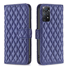 Funda de Cuero Cartera con Soporte Carcasa B19F para Xiaomi Redmi Note 11 Pro 4G Azul