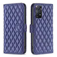 Funda de Cuero Cartera con Soporte Carcasa B19F para Xiaomi Redmi Note 11 Pro 5G Azul