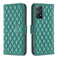 Funda de Cuero Cartera con Soporte Carcasa B19F para Xiaomi Redmi Note 11 Pro 5G Verde