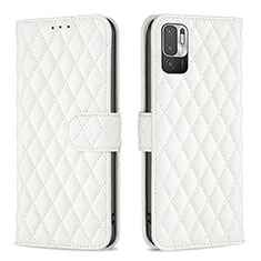 Funda de Cuero Cartera con Soporte Carcasa B19F para Xiaomi Redmi Note 11 SE 5G Blanco