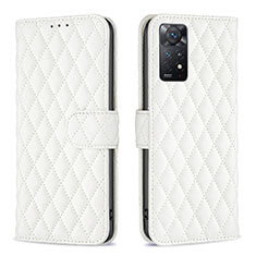 Funda de Cuero Cartera con Soporte Carcasa B19F para Xiaomi Redmi Note 12 Pro 4G Blanco