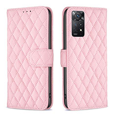 Funda de Cuero Cartera con Soporte Carcasa B19F para Xiaomi Redmi Note 12 Pro 4G Oro Rosa