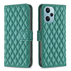 Funda de Cuero Cartera con Soporte Carcasa B19F para Xiaomi Redmi Note 12 Turbo 5G Verde