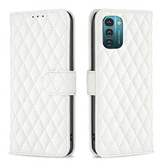 Funda de Cuero Cartera con Soporte Carcasa B20F para Nokia G11 Blanco