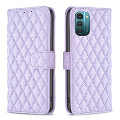 Funda de Cuero Cartera con Soporte Carcasa B20F para Nokia G11 Morado