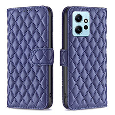 Funda de Cuero Cartera con Soporte Carcasa B20F para Xiaomi Redmi Note 12 4G Azul