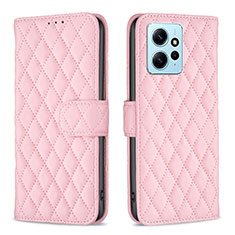 Funda de Cuero Cartera con Soporte Carcasa B20F para Xiaomi Redmi Note 12 4G Oro Rosa