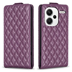 Funda de Cuero Cartera con Soporte Carcasa B20F para Xiaomi Redmi Note 13 Pro+ Plus 5G Morado