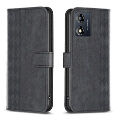 Funda de Cuero Cartera con Soporte Carcasa B21F para Motorola Moto E13 Negro