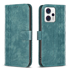 Funda de Cuero Cartera con Soporte Carcasa B21F para Motorola Moto G13 Verde