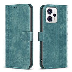 Funda de Cuero Cartera con Soporte Carcasa B21F para Motorola Moto G23 Verde