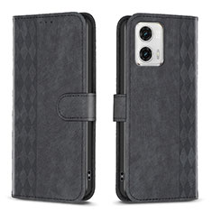 Funda de Cuero Cartera con Soporte Carcasa B21F para Motorola Moto G73 5G Negro