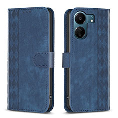 Funda de Cuero Cartera con Soporte Carcasa B21F para Xiaomi Redmi 13C Azul