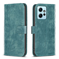 Funda de Cuero Cartera con Soporte Carcasa B21F para Xiaomi Redmi Note 12 4G Verde