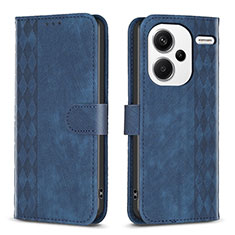 Funda de Cuero Cartera con Soporte Carcasa B21F para Xiaomi Redmi Note 13 Pro+ Plus 5G Azul