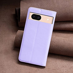 Funda de Cuero Cartera con Soporte Carcasa B22F para Google Pixel 8a 5G Purpura Claro