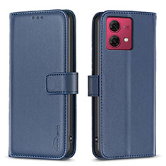 Funda de Cuero Cartera con Soporte Carcasa B22F para Motorola Moto G84 5G Azul