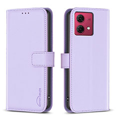 Funda de Cuero Cartera con Soporte Carcasa B22F para Motorola Moto G84 5G Purpura Claro