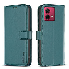 Funda de Cuero Cartera con Soporte Carcasa B22F para Motorola Moto G84 5G Verde