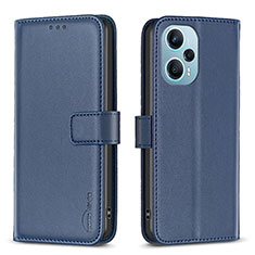 Funda de Cuero Cartera con Soporte Carcasa B22F para Xiaomi Poco F5 5G Azul