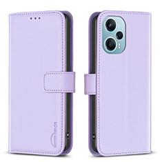 Funda de Cuero Cartera con Soporte Carcasa B22F para Xiaomi Poco F5 5G Purpura Claro