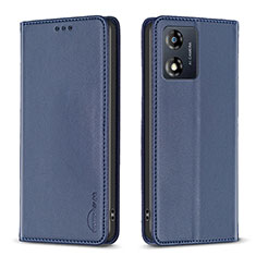 Funda de Cuero Cartera con Soporte Carcasa B23F para Motorola Moto E13 Azul