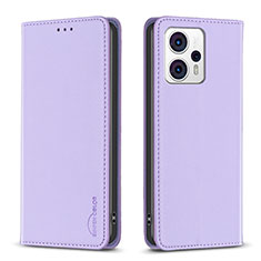 Funda de Cuero Cartera con Soporte Carcasa B23F para Motorola Moto G13 Purpura Claro