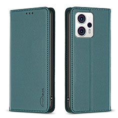 Funda de Cuero Cartera con Soporte Carcasa B23F para Motorola Moto G13 Verde