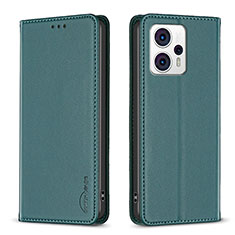 Funda de Cuero Cartera con Soporte Carcasa B23F para Motorola Moto G23 Verde