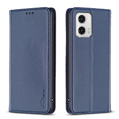 Funda de Cuero Cartera con Soporte Carcasa B23F para Motorola Moto G73 5G Azul