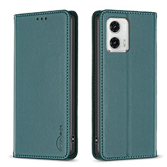 Funda de Cuero Cartera con Soporte Carcasa B23F para Motorola Moto G73 5G Verde