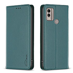 Funda de Cuero Cartera con Soporte Carcasa B23F para Nokia C22 Verde