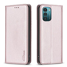 Funda de Cuero Cartera con Soporte Carcasa B23F para Nokia G11 Oro Rosa