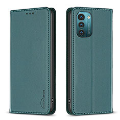 Funda de Cuero Cartera con Soporte Carcasa B23F para Nokia G11 Verde