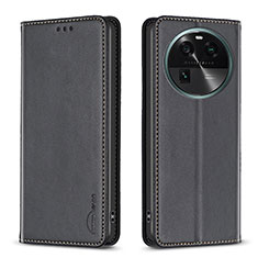 Funda de Cuero Cartera con Soporte Carcasa B23F para Oppo Find X6 Pro 5G Negro