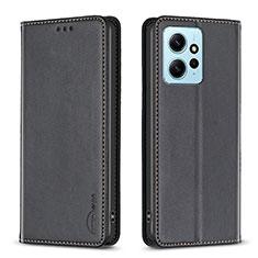 Funda de Cuero Cartera con Soporte Carcasa B23F para Xiaomi Redmi Note 12 4G Negro